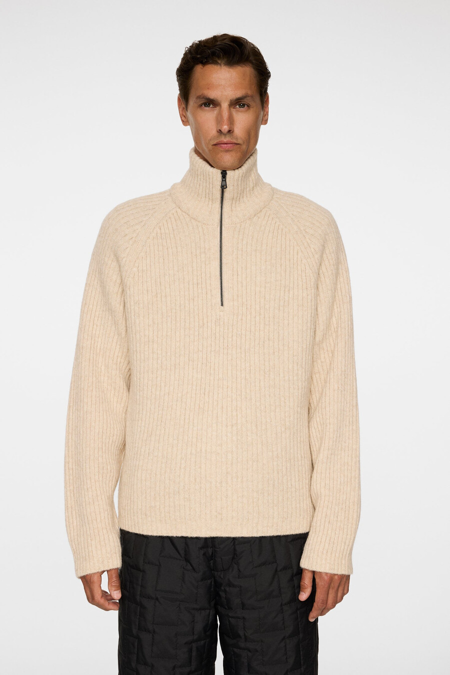 victor zip wool sweater