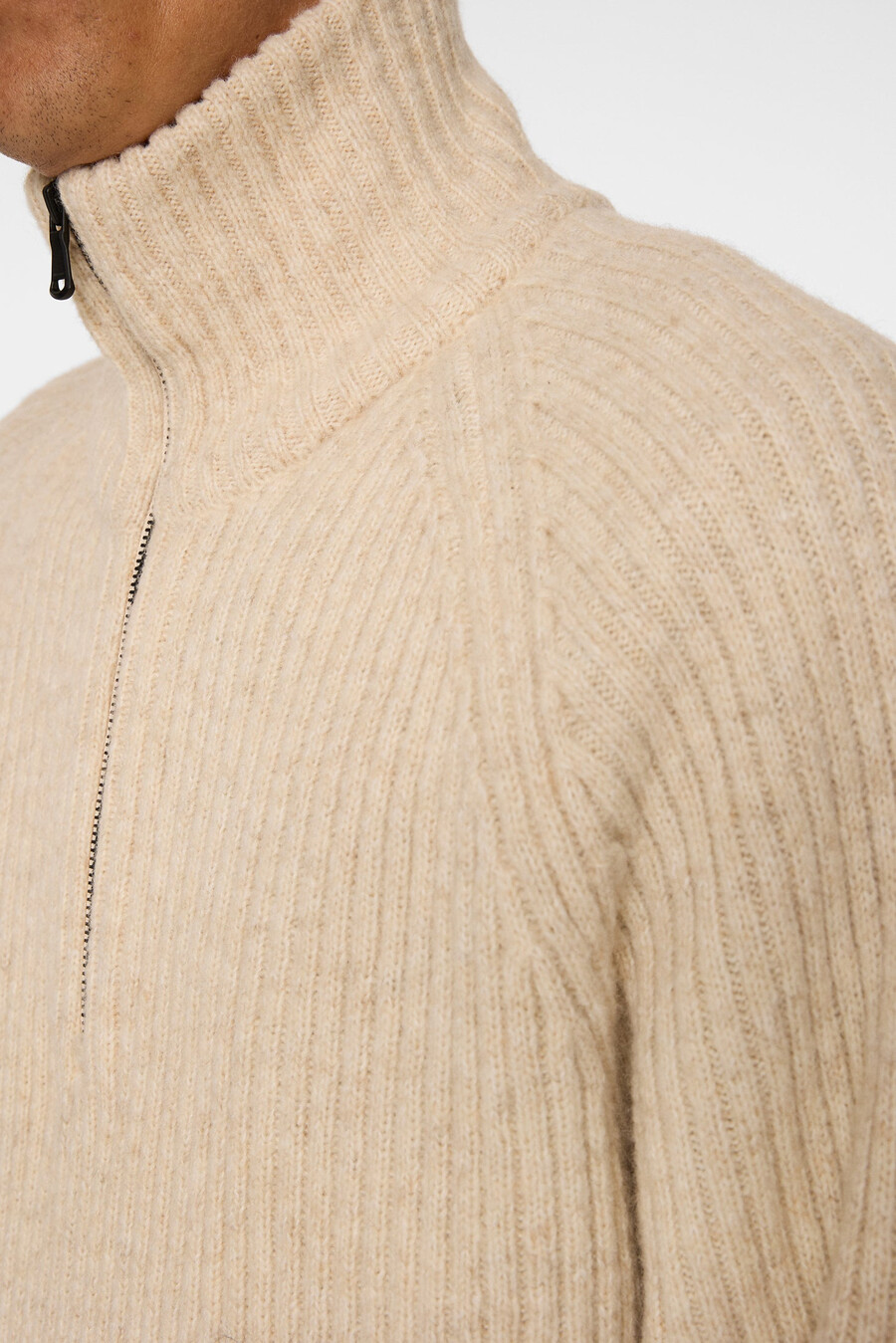 victor zip wool sweater
