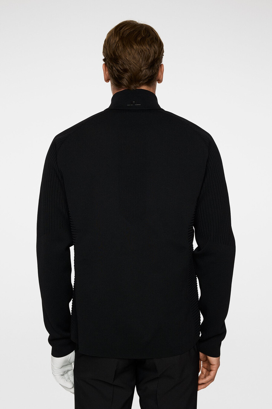 aziel tech knit zip sweater