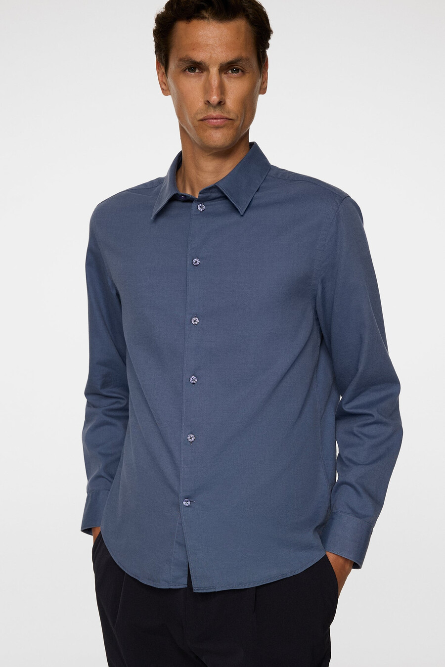 slim ls cotton tencel shirt