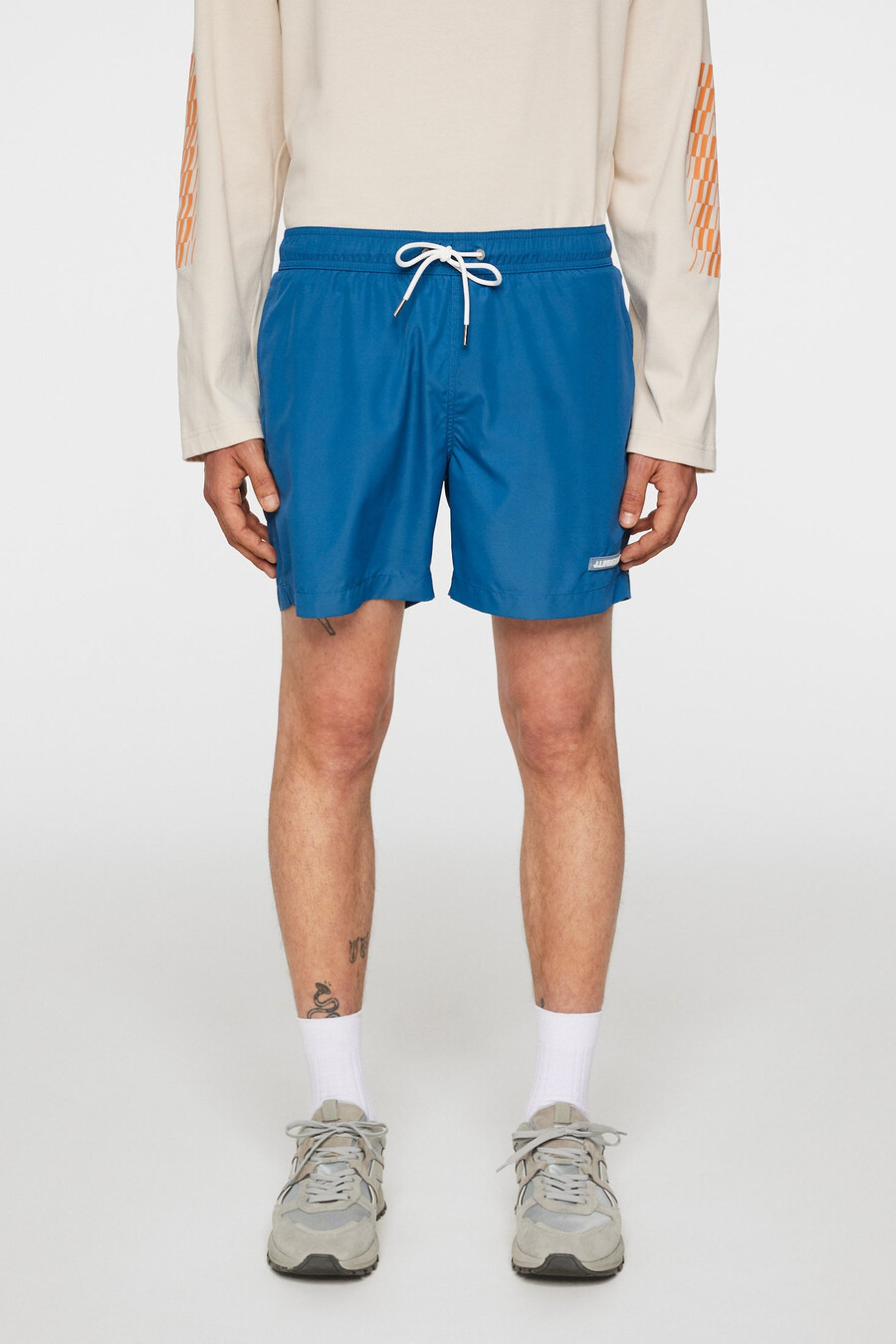banks solid swim trunks