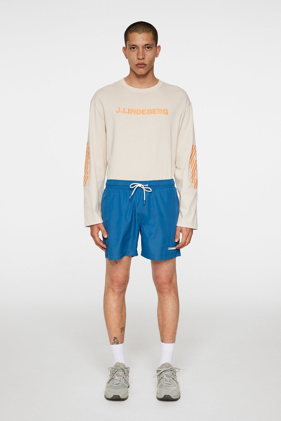 banks solid swim trunks