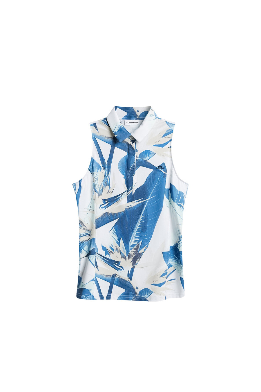 dena print sleeveless polo