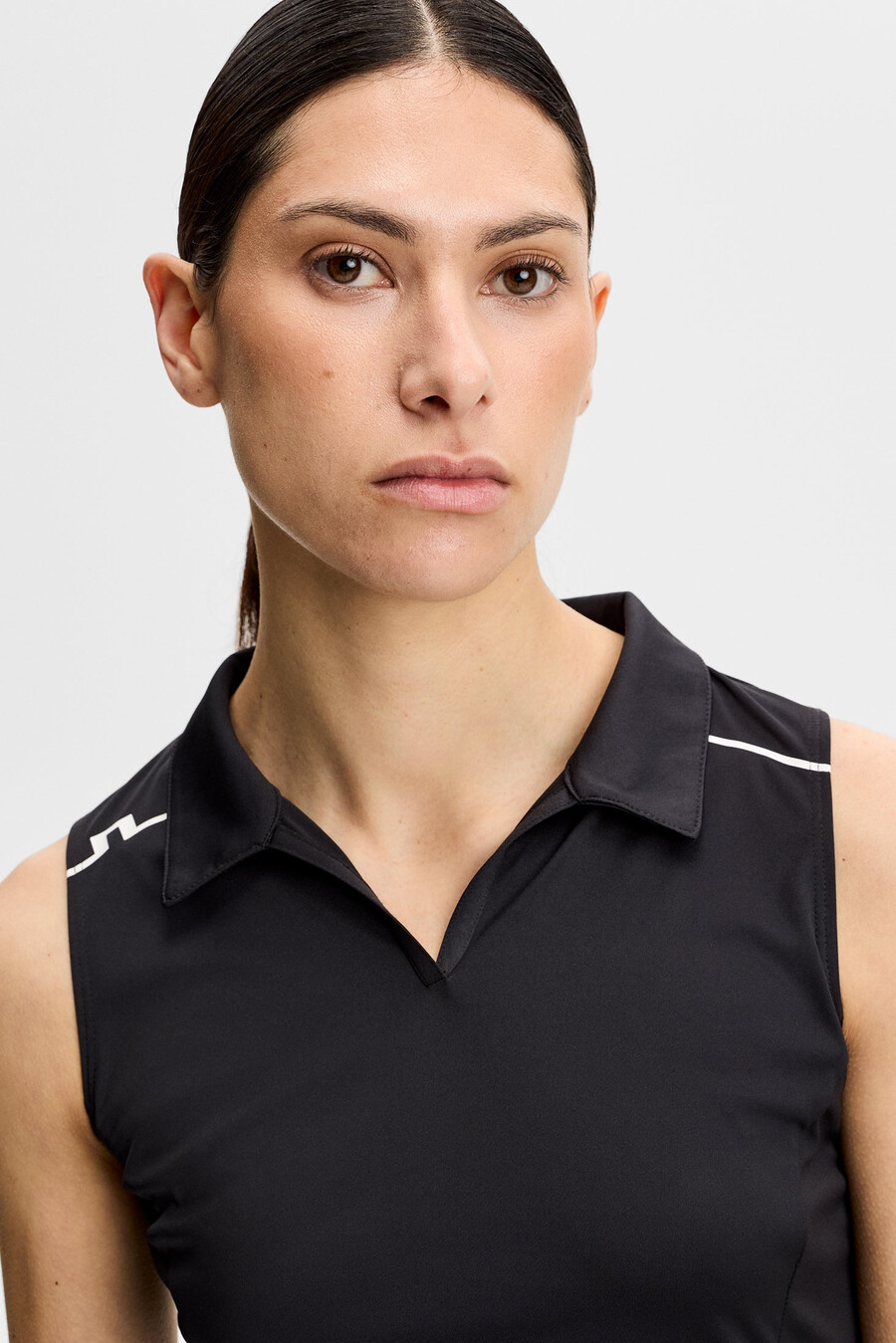 leah sleeveless polo